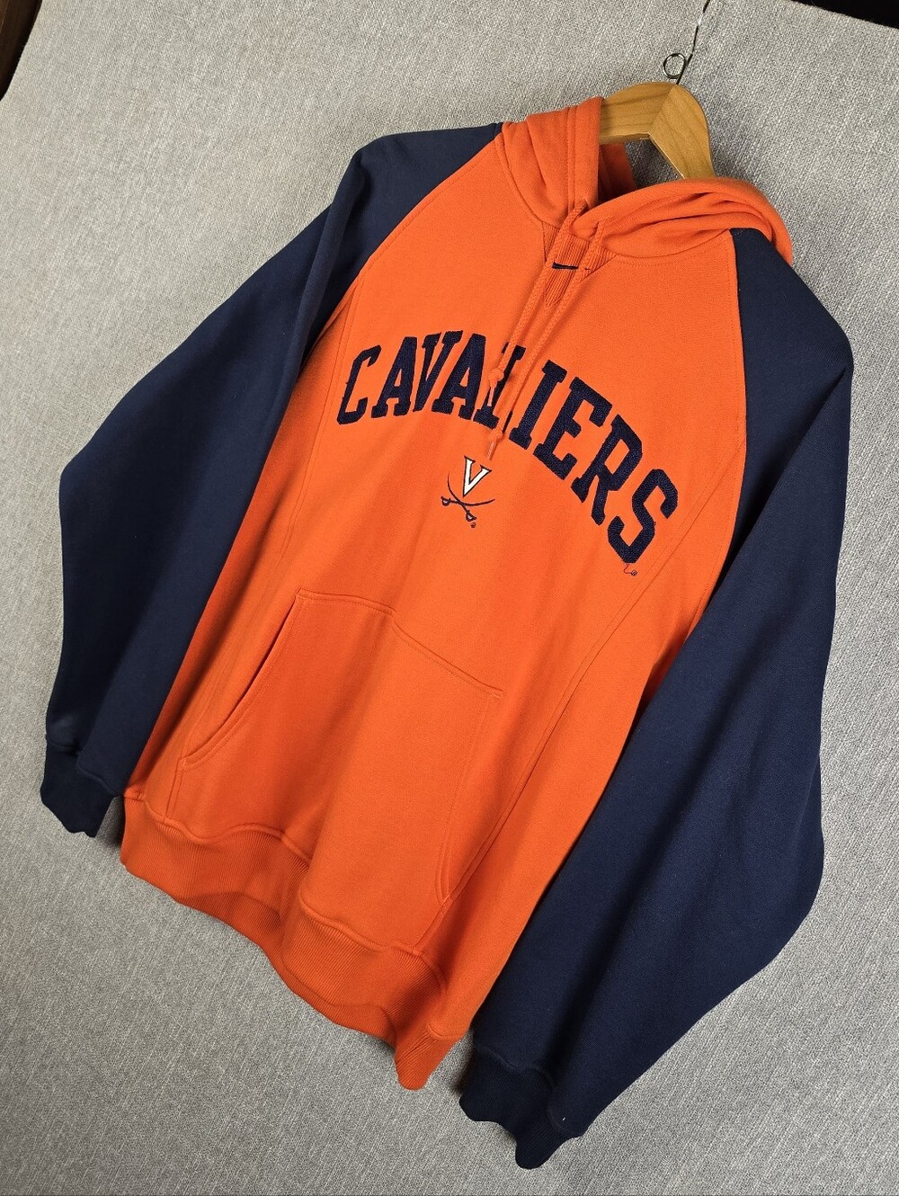 Nike UVA Cavaliers Blue/Orange Hoodie Mens Sz S